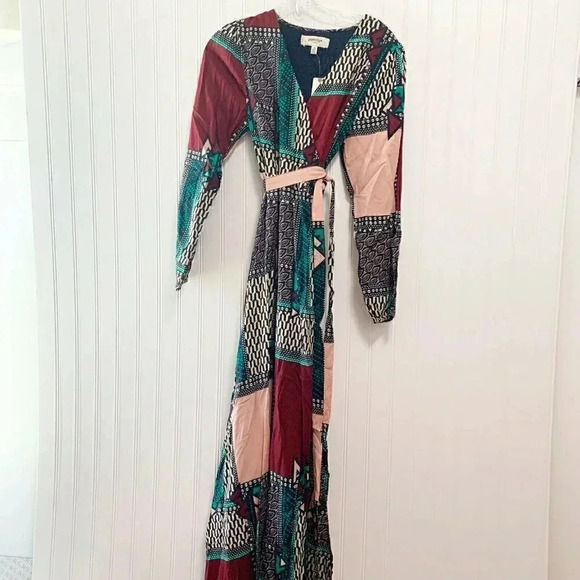 Anthropologie Size XS Porridge Virginia Wrap Maxi Dress NEW! - Picture 5 of 7
